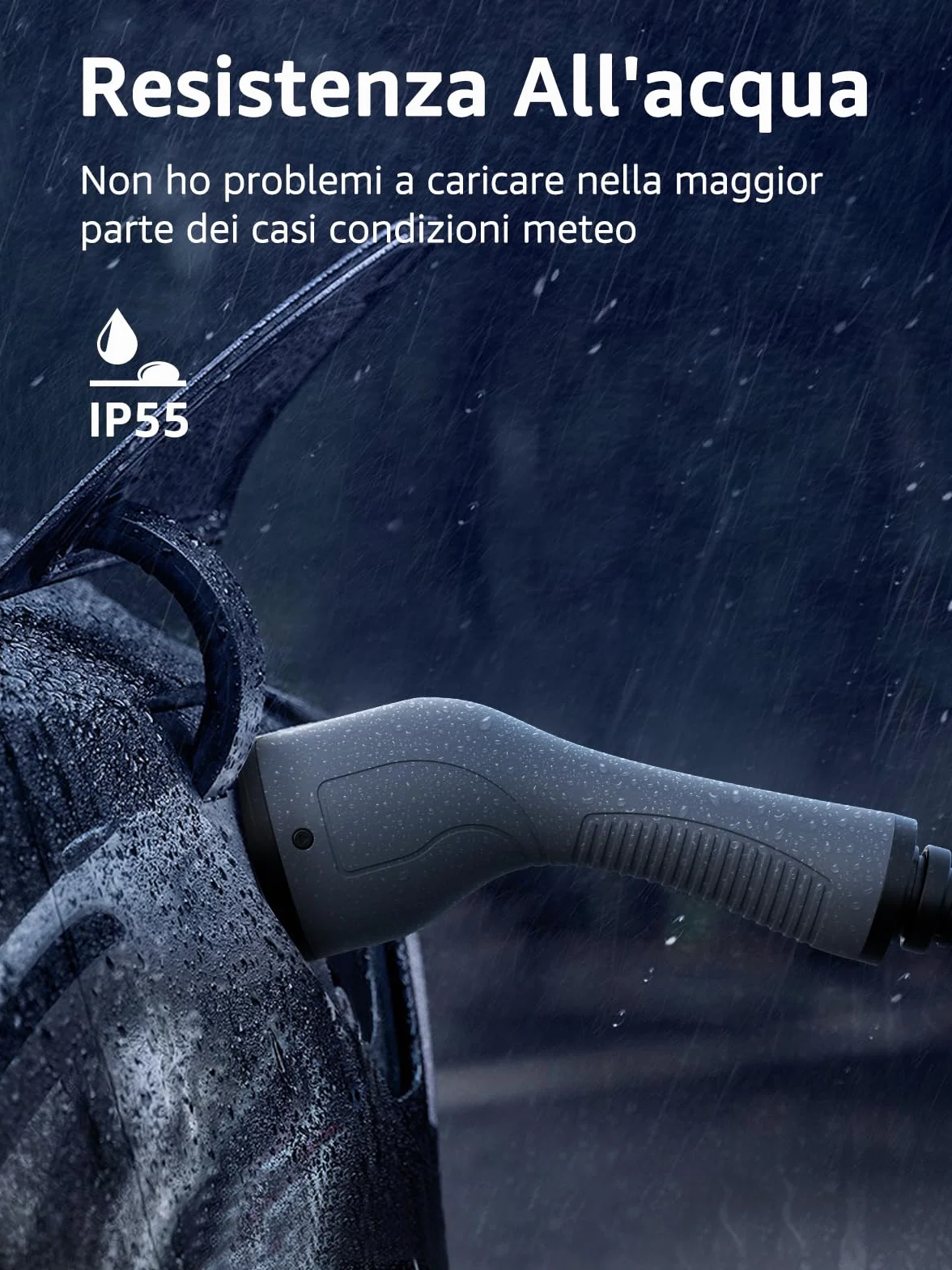 bokman Cavo Ricarica Auto Elettrica Tipo 2, 22 KW / 5 Metri / 32A / 3 Fase/modalità 3, Cavo Tipo 2 con Borsa per Il Trasporto Applicabile a 500e/Model Y/3/Primavera/ID.3/ID.4/e-208