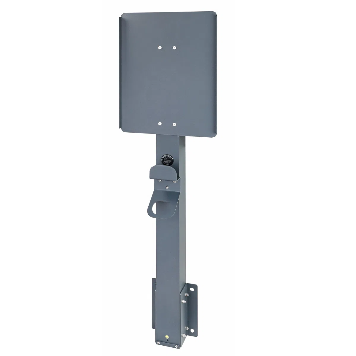 Supporto universale per wallbox in alluminio con fissaggio laterale per muro di sostegno. Colonna per wallbox per veicoli elettrici (colonnina di ricarica)