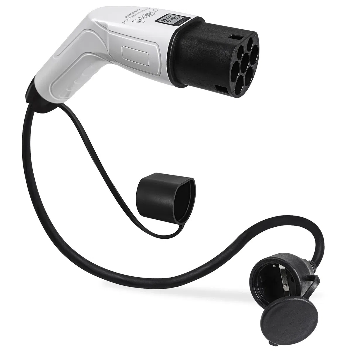 AOHEWEI Adattatore per caricabatterie da tipo 2 a Schuko per auto elettrica, presa laterale di ricarica veicoli elettrici IEC 62196 tipo 2 a stazioni di ricarica per veicoli con presa Schuko 16A 3,5KW
