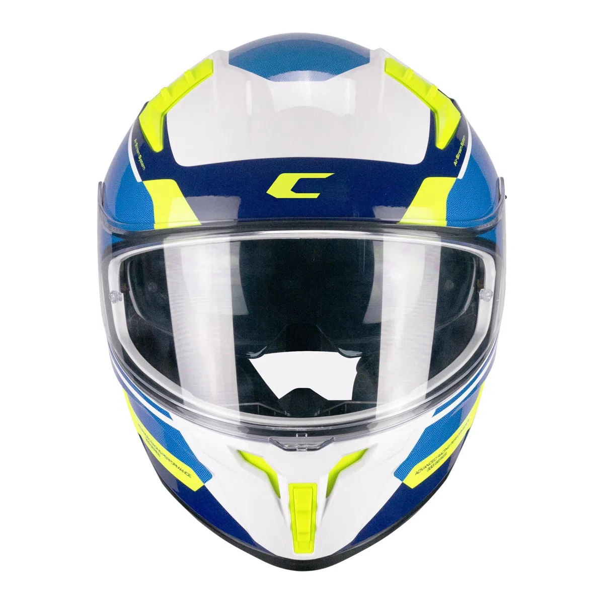 CGM Casco integrale,333G ONYX SPORT Blu Giallo fluo, L