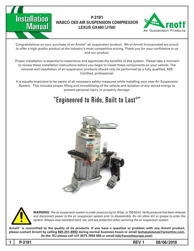 ARNOTT Compressore, Impianto aria compressa P-3191