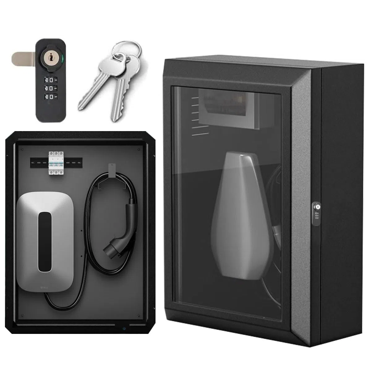 Wallbox Weather Protection - Custodia protettiva universale per caricabatterie, protezione contro le intemperie, IP65 (resistente alla polvere) per scatole da parete e stazioni di ricarica