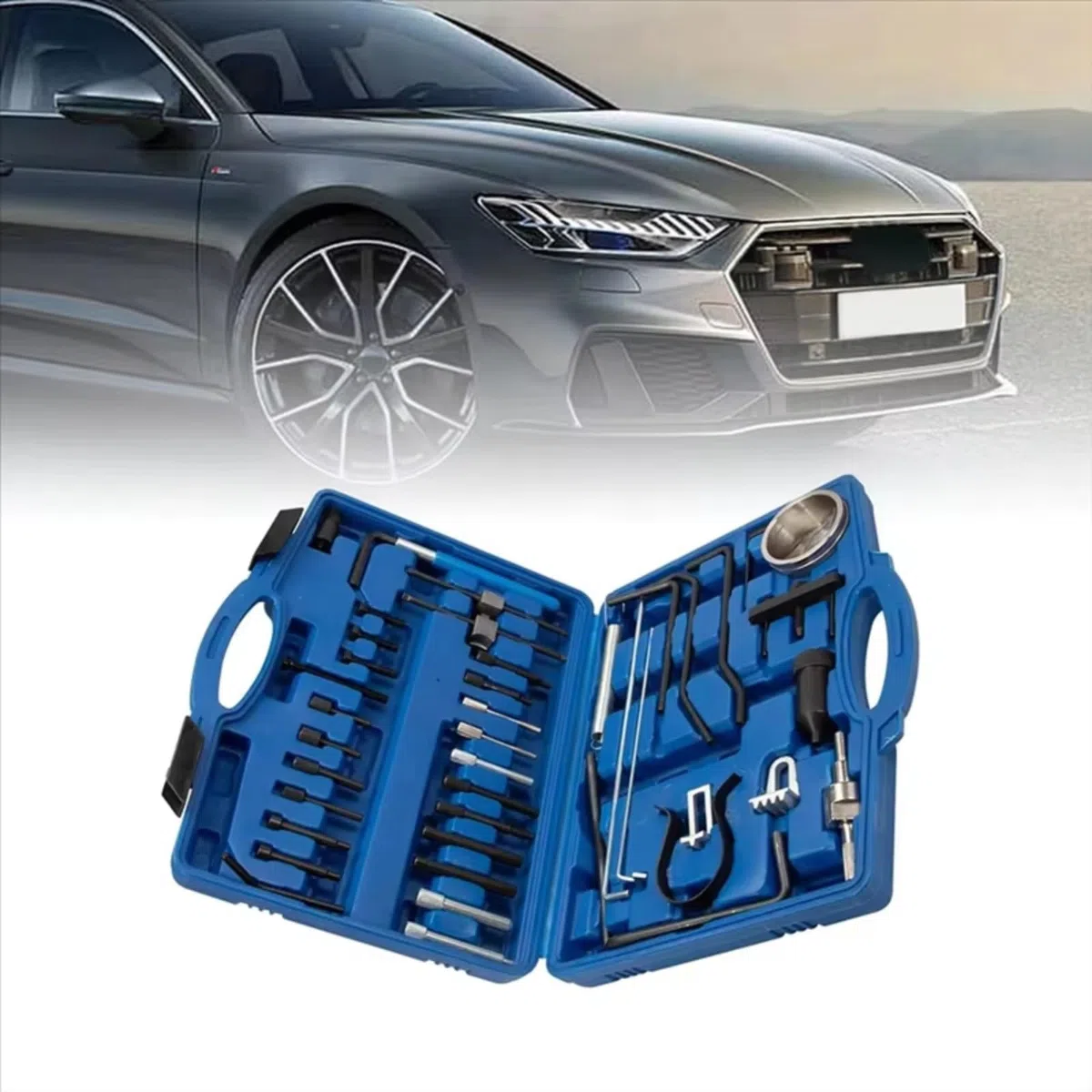 Strumento Bloccaggio Motore Compatibile con Peugeot per 106 205 306 405 406 605 806 0188X 0189X Kit di Strumenti di Regolazione della Fasatura del Motore 0188J2 1860863000
