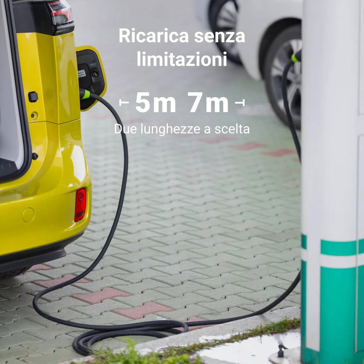 Green Cell GC Snap Tipo 2 Cavo di Ricarica 11kW 5m 16A per EV Auto Elettriche Tipo 2 a Trifase TÜV Compatibile con Model Y 3 S X, 500e, 600e, e-208, e-2008, ZOE, ID.3, ID.4, iX1, EV6, Mach-E