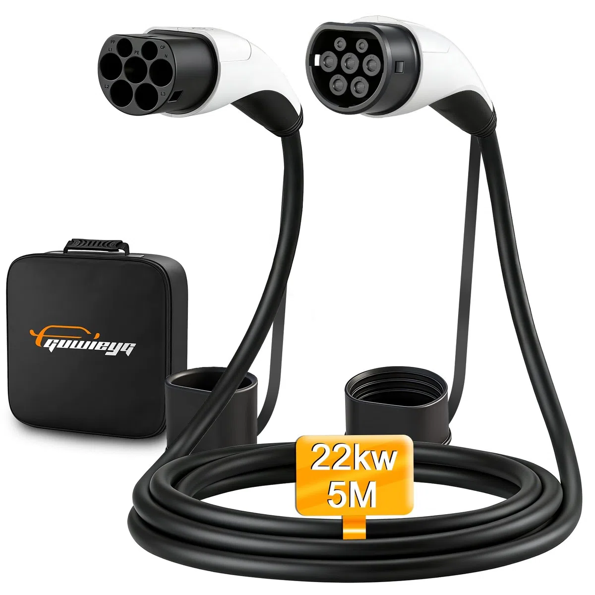Cavo Ricarica Auto Elettriche Tipo2 22KW 32A 5M, Cavo Tipo2 per EV