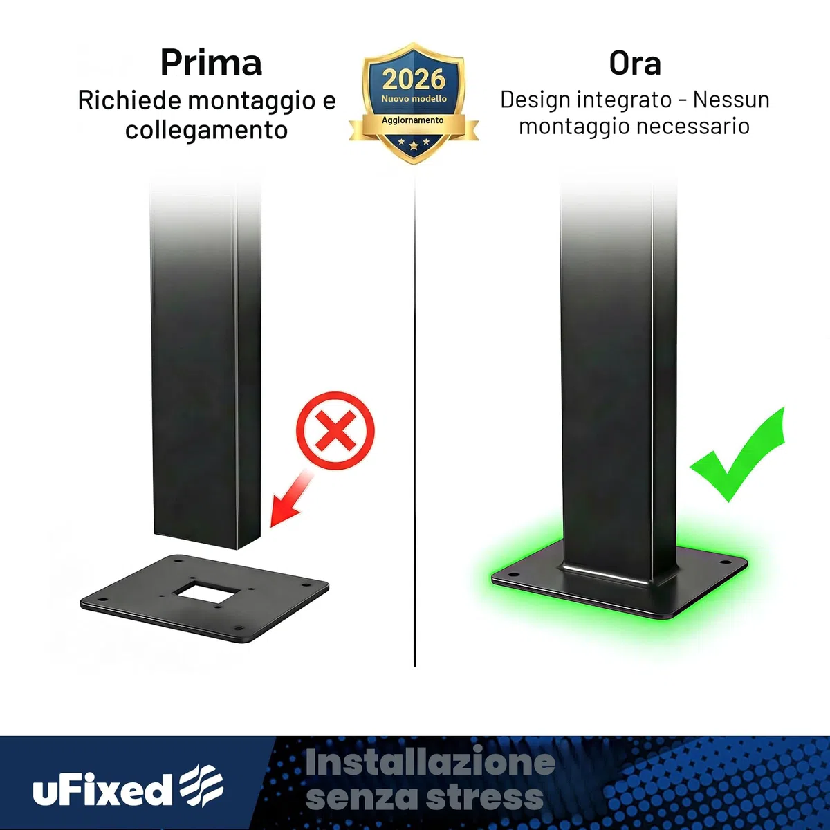 Colonnina di Ricarica EV con Coperchio – Compatibile con Wallbox 7,4 kW Monofase, Pulsar Plus e Cavo Tipo 2, Protezione Anti-Pioggia e Sole | EUIPO Reg. Nr. 015116807-0001