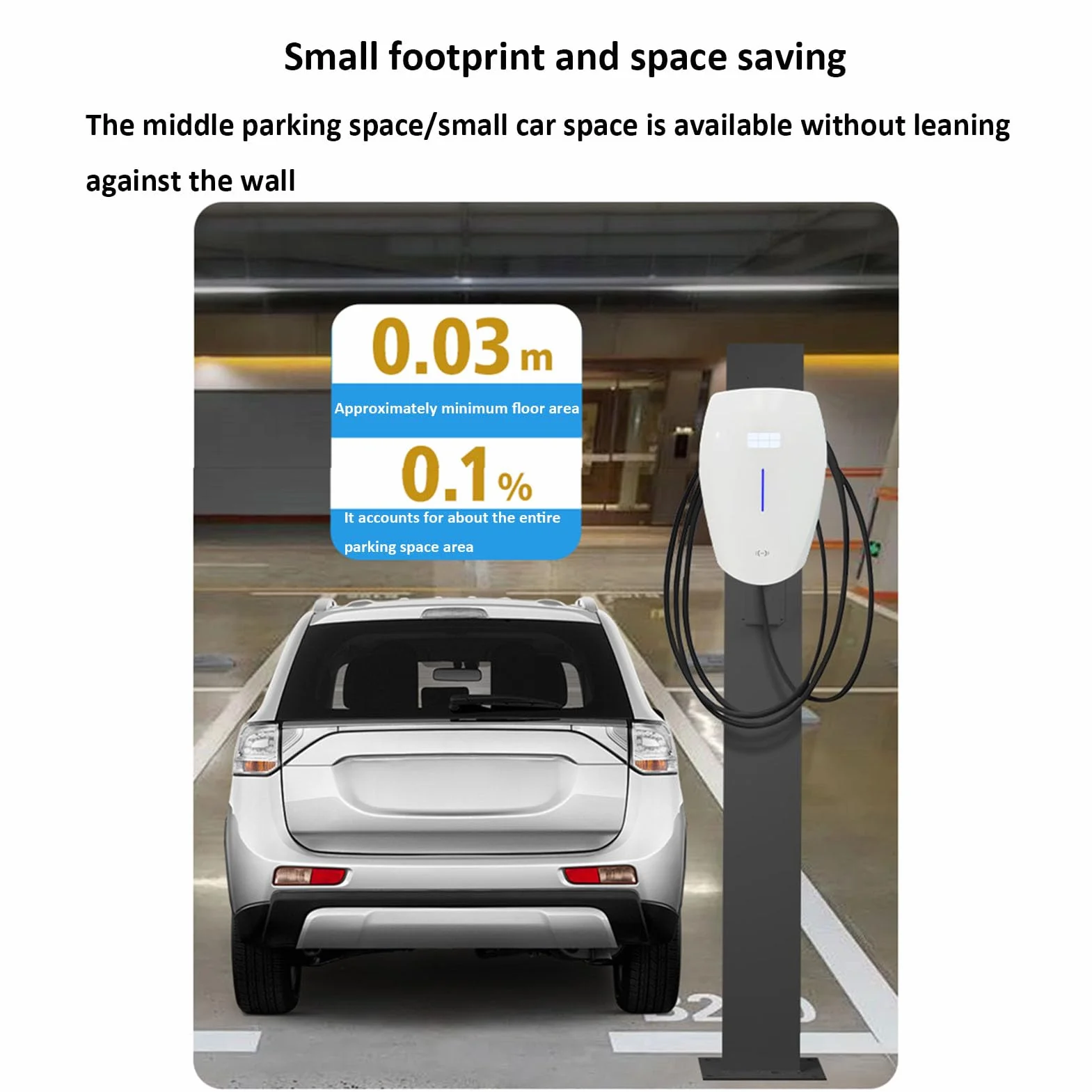 Supporto a piedistallo per caricabatterie EV, stazione di ricarica universale per veicoli elettrici, supporto da pavimento per tutte le stagioni per ricarica di veicoli a nuova energia