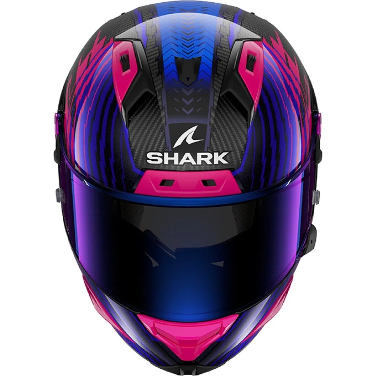 SHARK, Casco Moto Integrale AERON EDGY Carbon Blue Chrome DBU, XL