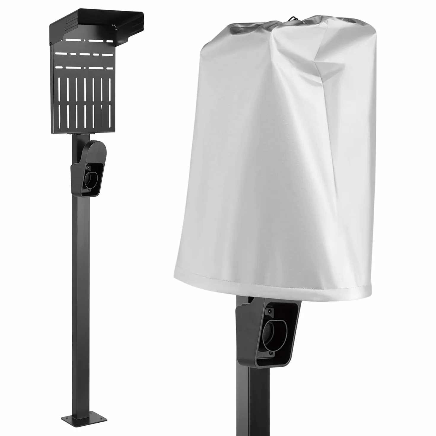 Maclean MCE456 Supporto esterno per caricabatterie per auto EV e PHEV acciaio, 15 kg max
