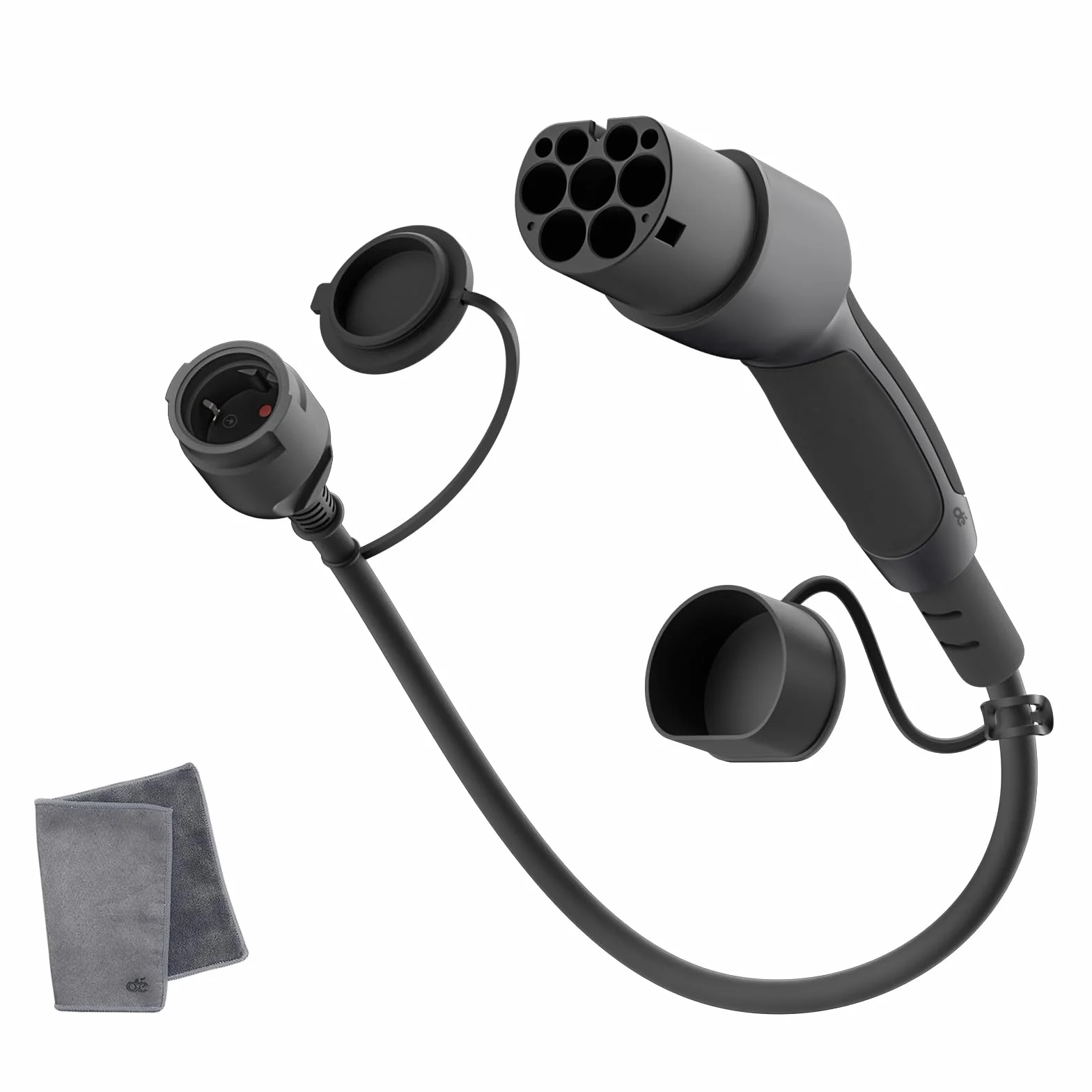 dé Adattatore Tipo 2 a Schuko [0,6m 16A] alla Presa di Ricarica per Auto elettrica Schuko, per caricare AMI, e-Bike, e-Scooter, e-Moto presso stazioni di ricarica/wallbox | Non per V2L