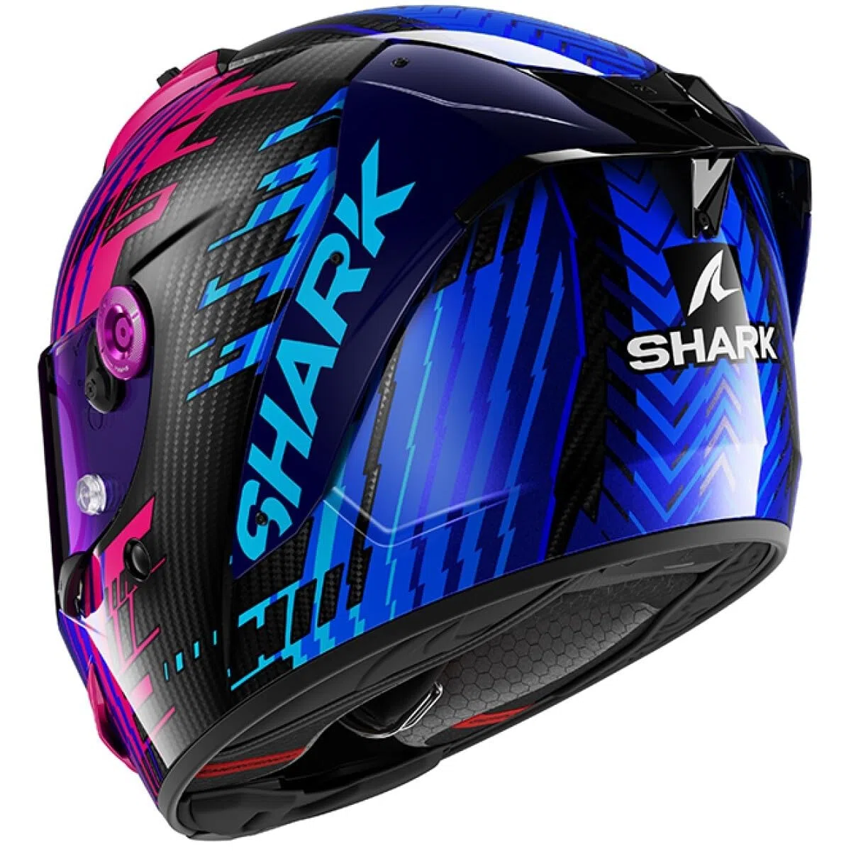 SHARK, Casco Moto Integrale AERON EDGY Carbon Blue Chrome DBU, XL